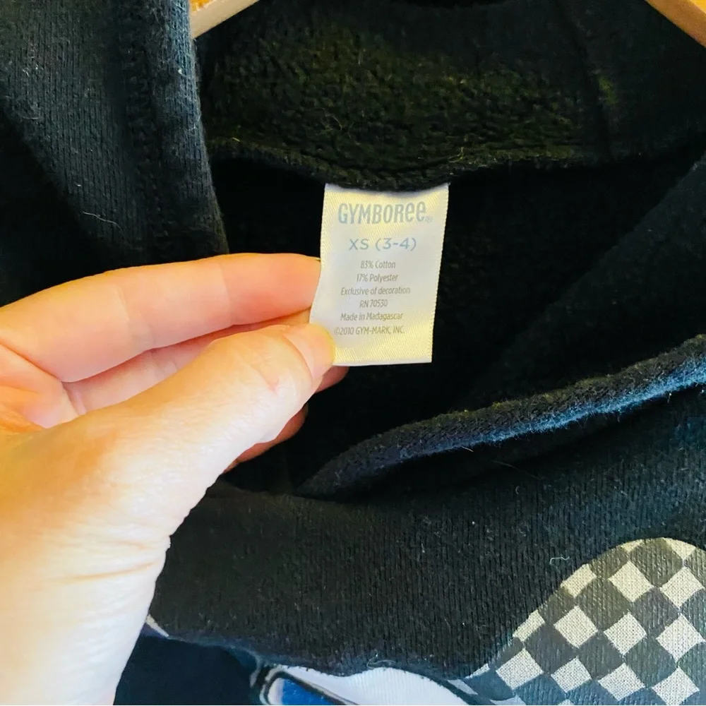 ⭐️ GYMBOREE Black Snowboard Legend Skull Hoodie